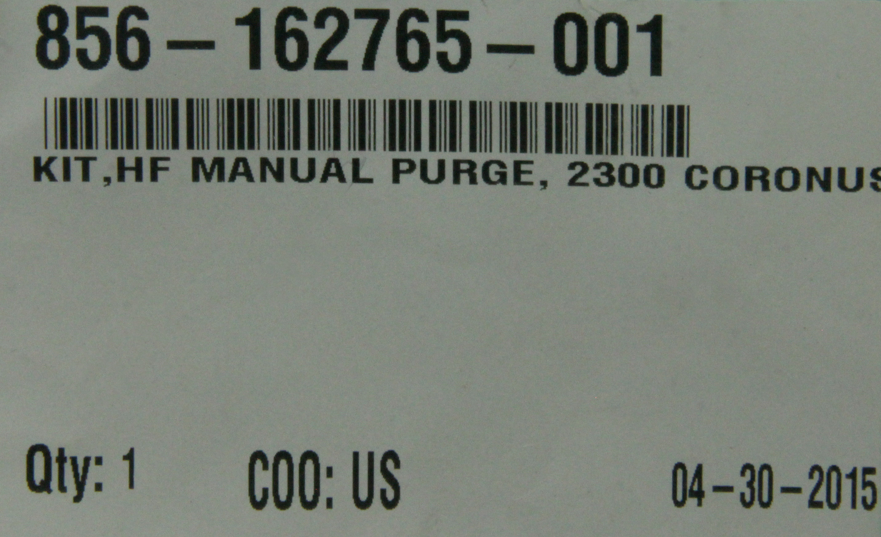 9784 LAM RESEARCH KIT, HF MANUAL PURGE, 2300 CORONUS (NEW) 856
